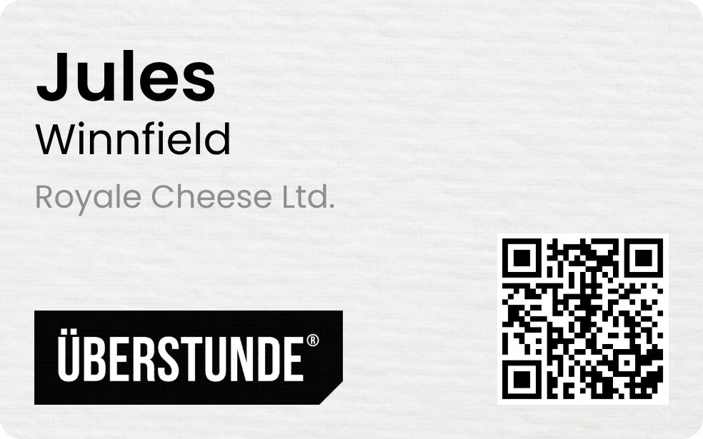 Namensschild-Vorlage: Jules Winnfield, Royale Cheese Ltd.