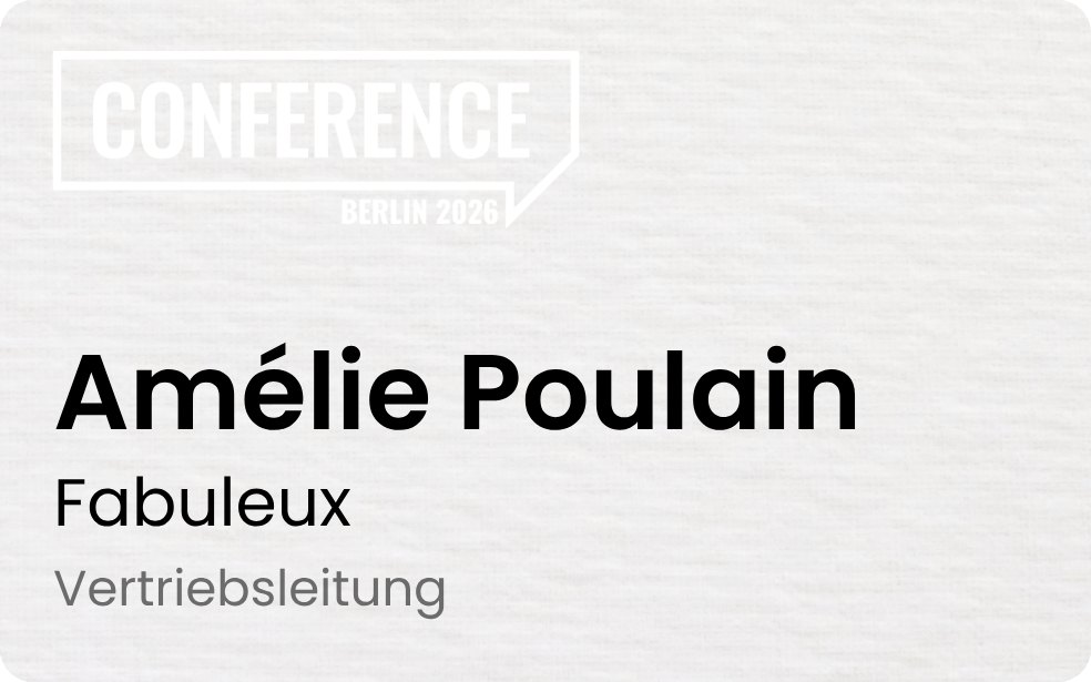 Namensschild-Vorlage: Amélie Poulain, Conference Berlin 2026