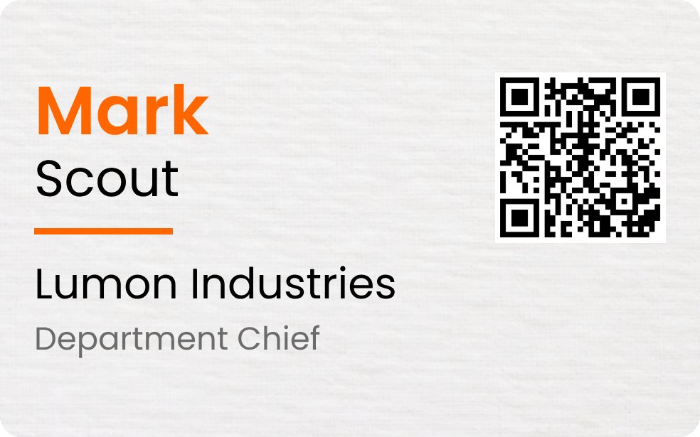 Namensschild-Vorlage: Mark Scout, Lumon Industries